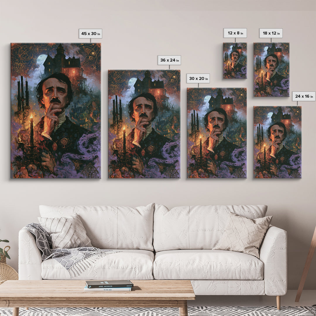 The Last House At The World'S Edge, Macabre Victorian Decor, Vertical Wall Art, Canvas Print, Gothic Wall Decor, Halloween Portrait Art