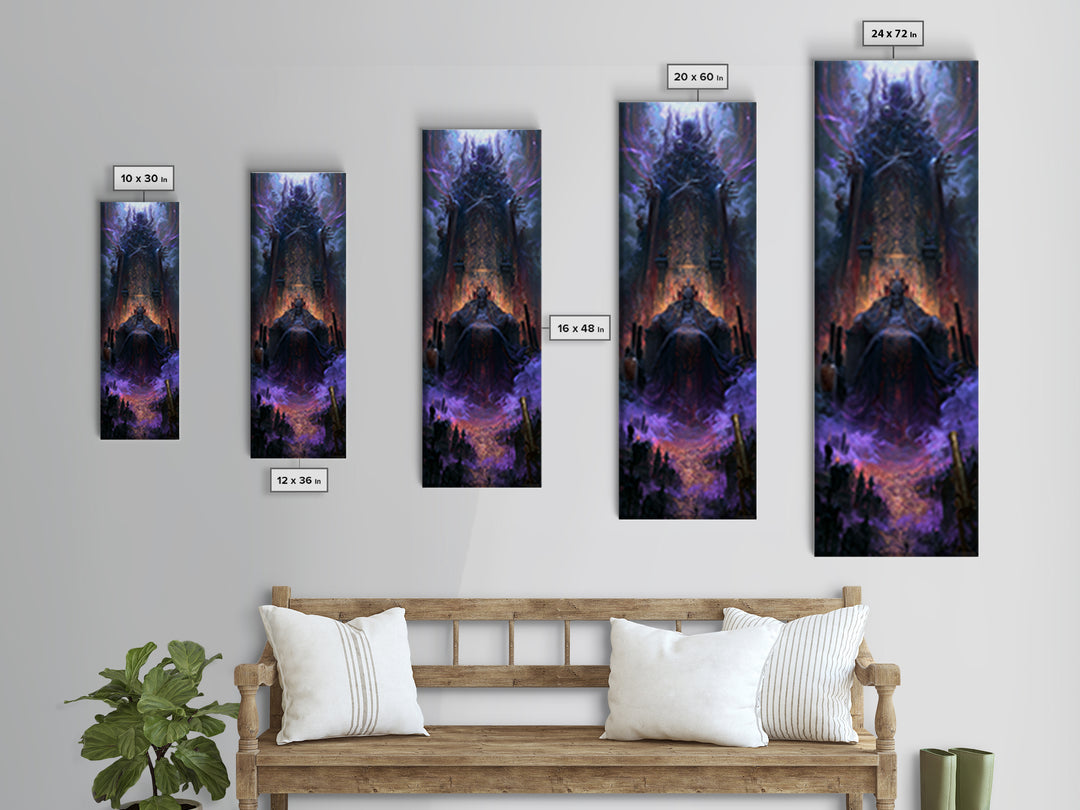 The Dreaming Priest Of The Outer Gate, Dark Academia Wall Art, Tall Narrow Wall Art, Framed Canvas Print, Gothic Wall Decor