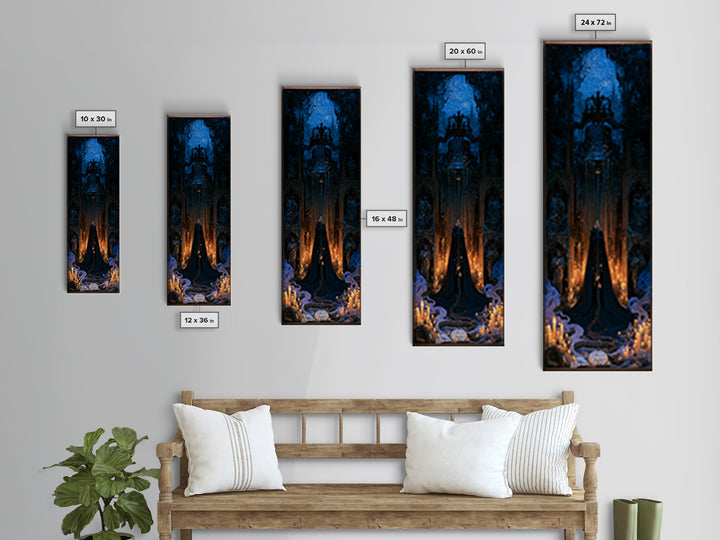 The Bellringer Of The Sunken Cathedral, Victorian Gothic Art, Tall Narrow Wall Art, Canvas Print, Gothic Wall Decor, Halloween Portrait Art
