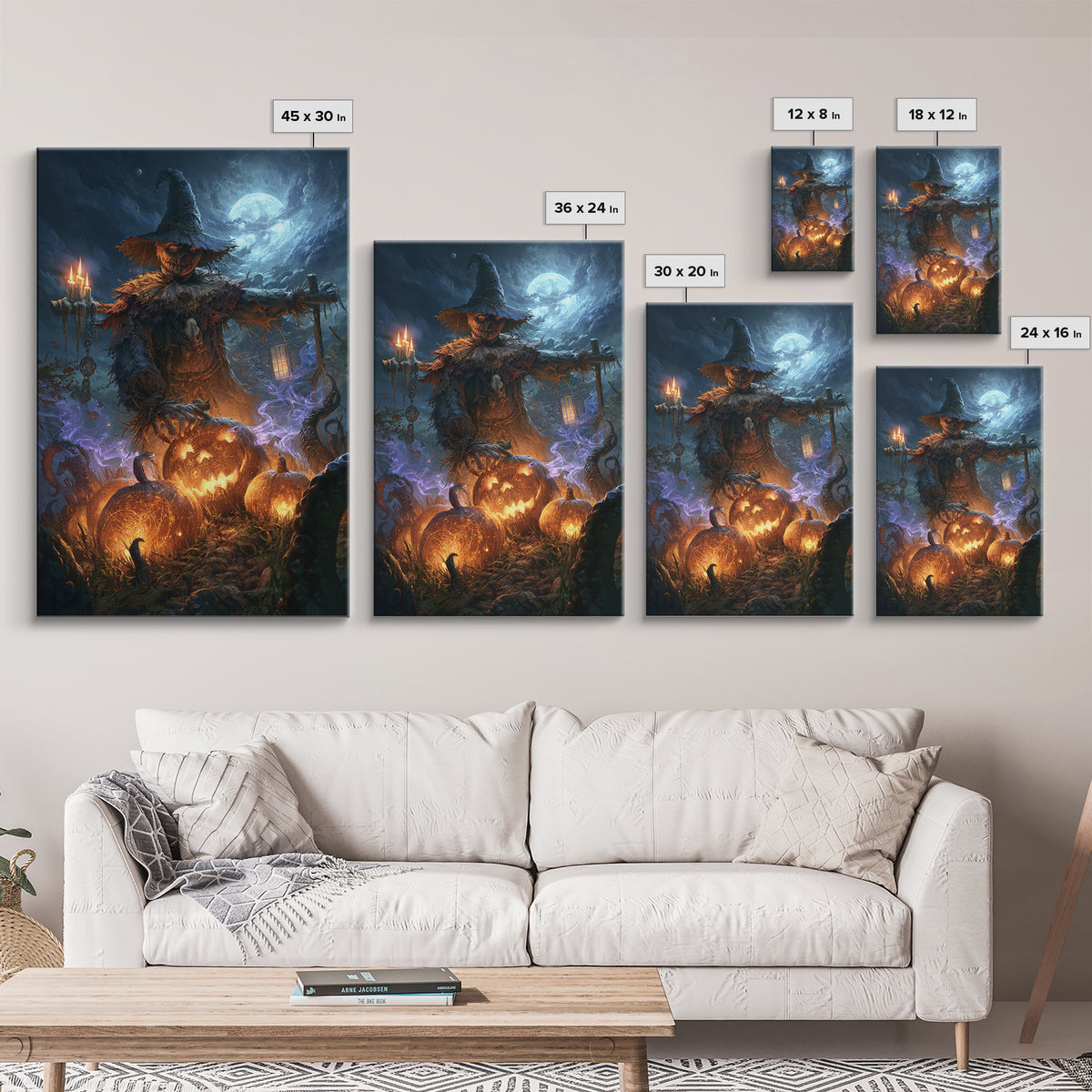 The Harvest Of The Eldritch Field, Lovecraftian Portrait Art, Vertical Wall Art, Framed Canvas Print, Gothic Wall Decor, Halloween Decor
