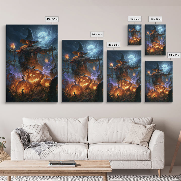 The Harvest Of The Eldritch Field, Lovecraftian Portrait Art, Vertical Wall Art, Framed Canvas Print, Gothic Wall Decor, Halloween Decor