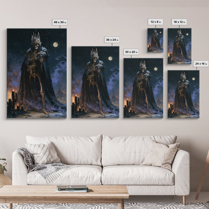 The Salt King Of The Black Shore, Lovecraftian Portrait Art, Vertical Wall Art, Canvas Print, Gothic Wall Decor, Halloween Portrait Art