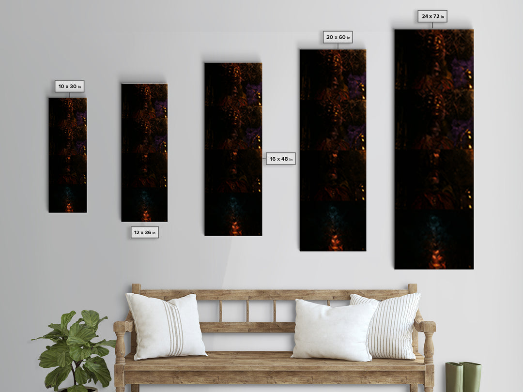 The Mask Of The Crawling God, Macabre Victorian Decor, Tall Narrow Wall Art, Framed Canvas Print, Gothic Wall Decor, Halloween Portrait Art