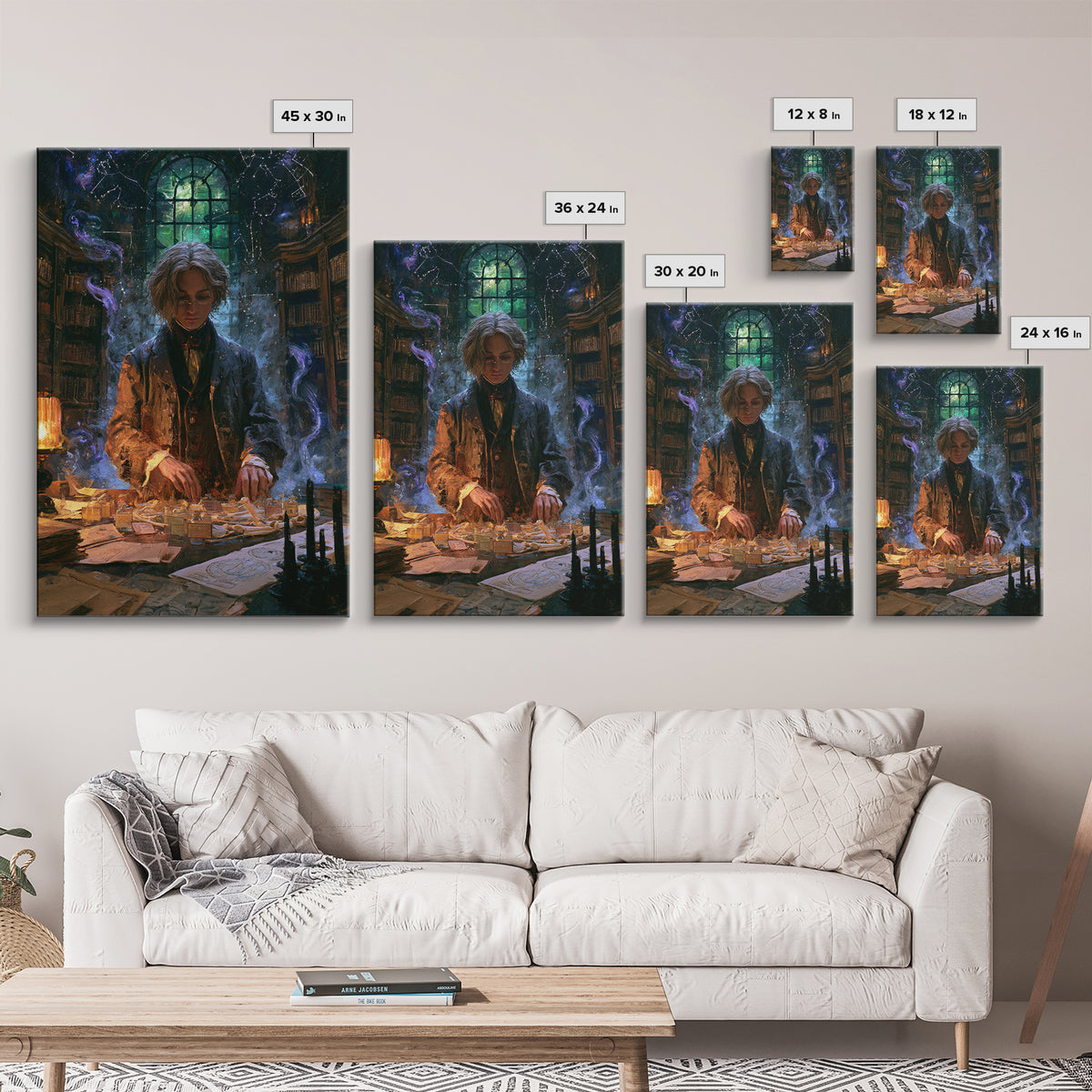 The Archivist Of Dreaming Bones, Victorian Cosmic Horror, Vertical Wall Art, Framed Canvas Print, Gothic Wall Decor, Halloween Portrait Art
