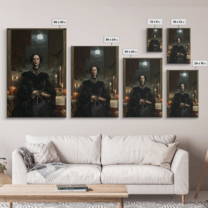 The Wax Museum Lady, Macabre Victorian Portrait, Vertical Canvas Print, Macabre Home Decor, Gothic Wall Decor, Classic Monster Art