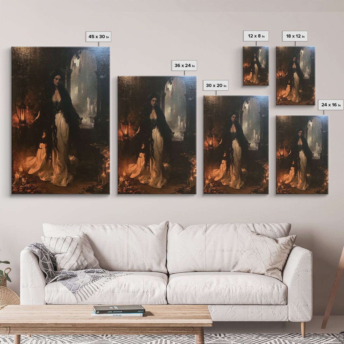 The Somnambulist, Somnambulist Portrait, Vertical Canvas Print, Classic Halloween Decor, Gothic Wall Decor, Classic Monster Art