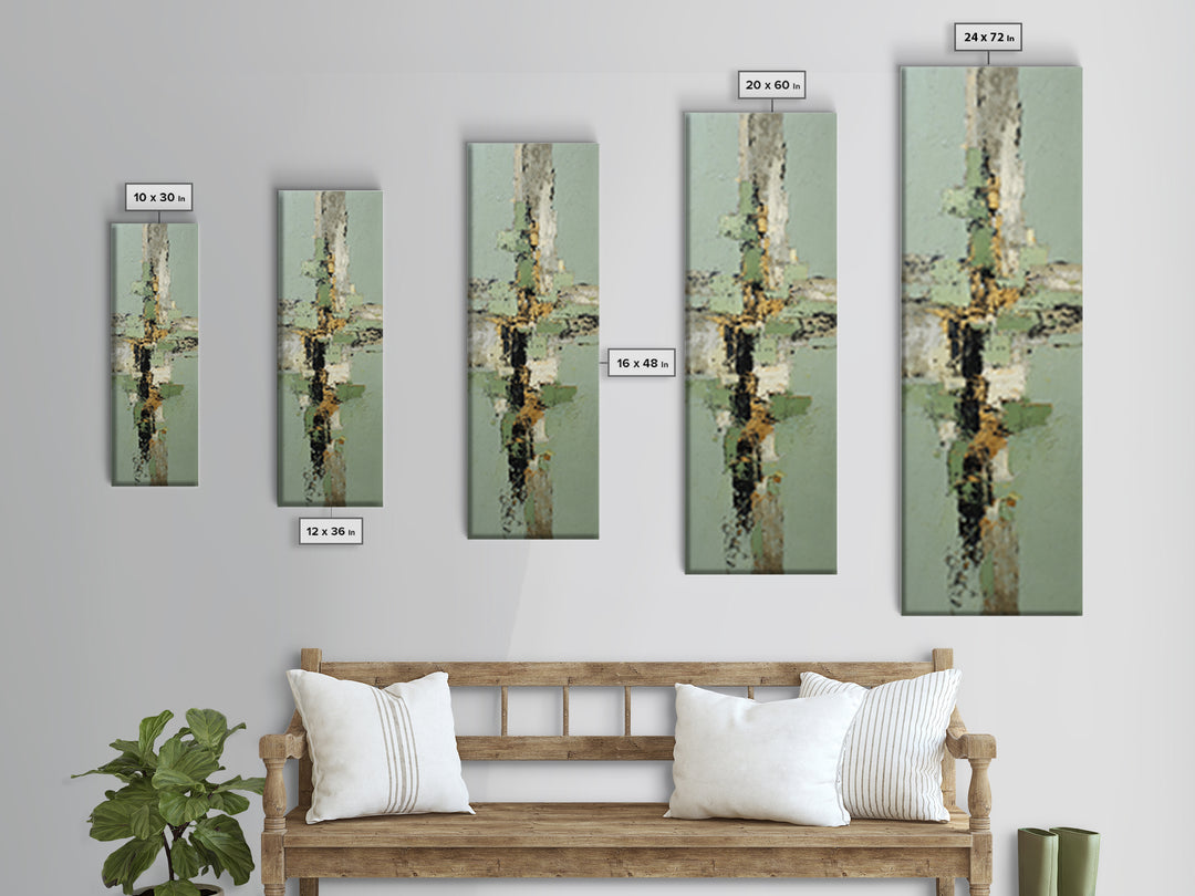 Tropical Palm Leaf Painting Canvas Print, Wall Art, Prints Wall Art, Living Room Decor, Oil Painting, Textured Painting, WAL-1x3-100