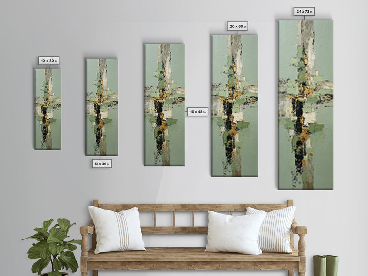 Tropical Palm Leaf Painting Canvas Print, Wall Art, Prints Wall Art, Living Room Decor, Oil Painting, Textured Painting, WAL-1x3-100