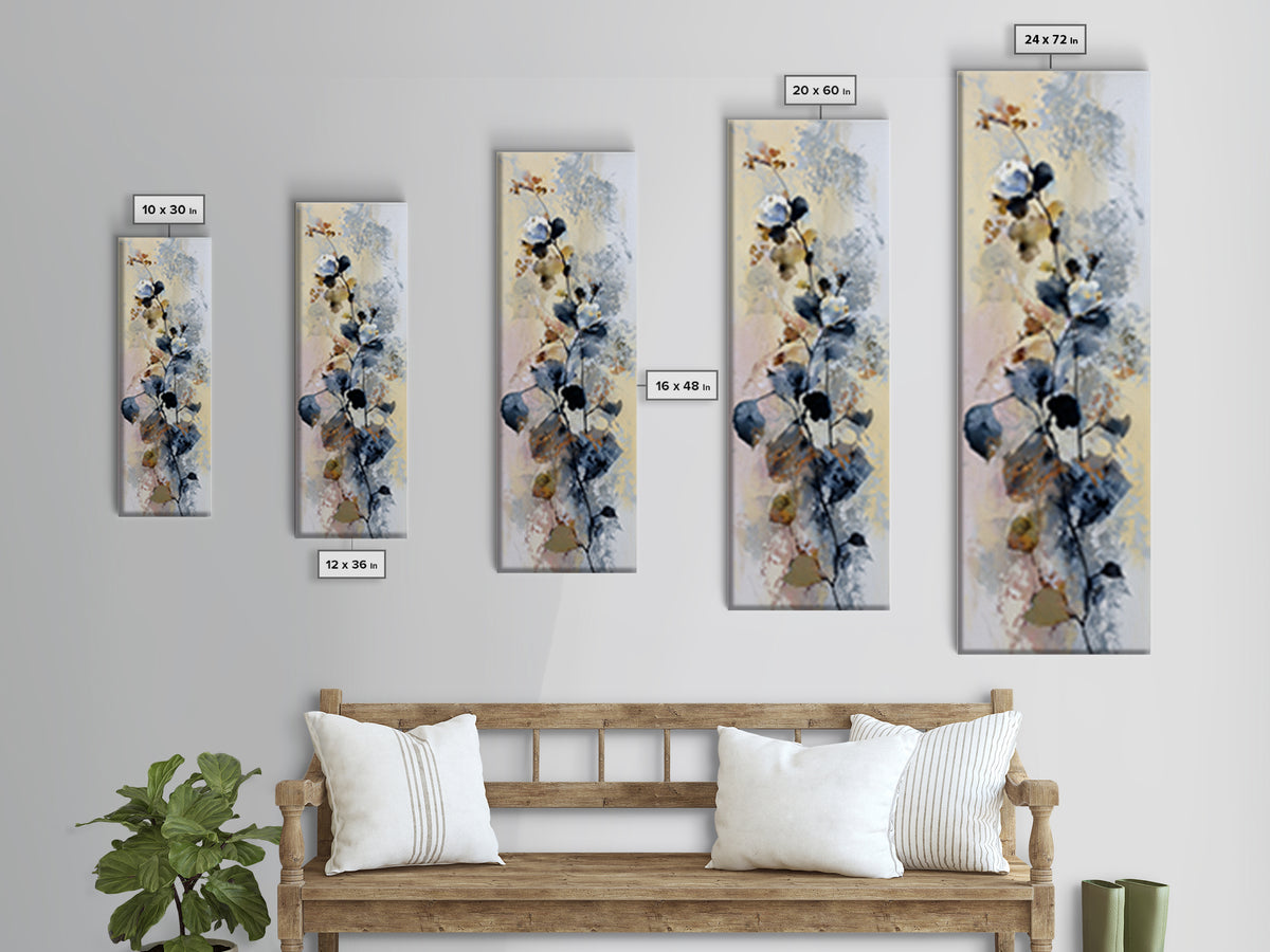 Impressionist Meadow of Wildflowers Canvas Print, Wall Art, Fine Art Print, Living Room Decor, Watercolor Art, WAL-1x3-5