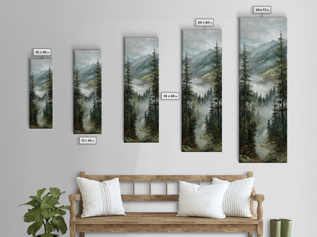 Moody Forest Landscape Canvas Print, Wall Art, Room Decor, Living Room Decor, Fine Art, Printable Wall Art, Wall Hangings, WAL-1x3-94