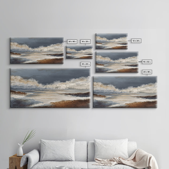 Mid Century Color Block Composition Canvas Print, Wall Art, Living Room Decor, Oil Painting, Metal Wall Art, WAL-2x1-32