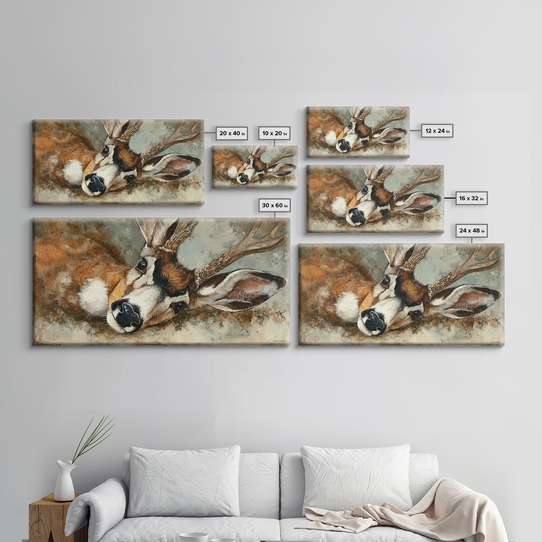 Whimsical Animal Portrait Framed Canvas Print, Wall Art, Printable Wall Art, Living Room Decor, Fine Art, Original Art, WAL-2x1-43