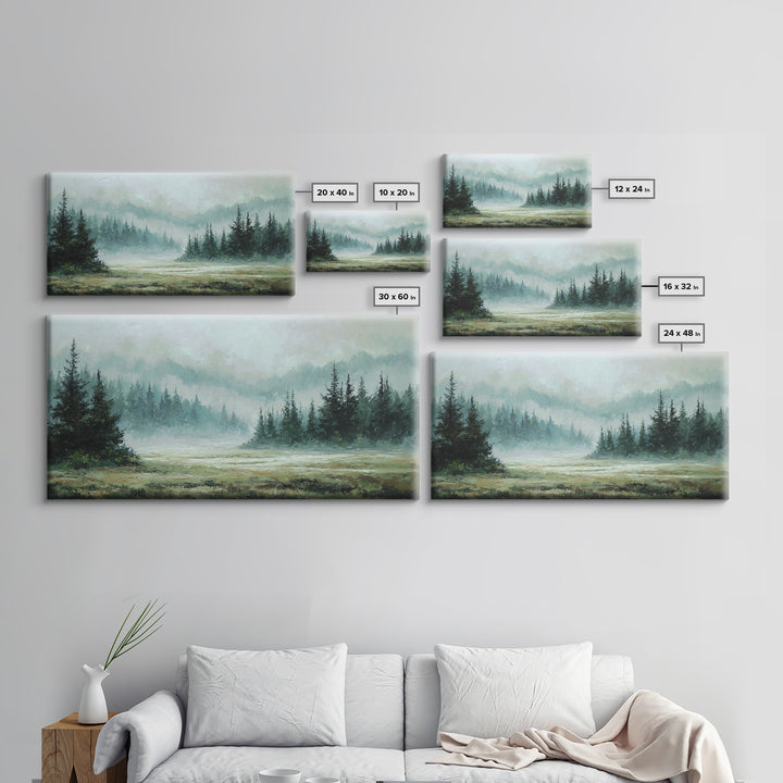 Moody Forest Landscape Canvas Print, Wall Art, Wall Decor, Living Room Decor, Fine Art, Large Wall Art, Art Deco, WAL-2x1-78