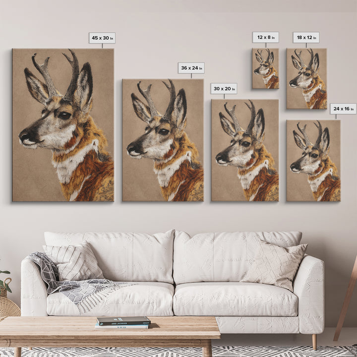 Whimsical Animal Portrait Canvas Print, Wall Art, Digital Wall Art, Living Room Decor, Fine Art, Wood Wall Art, WAL-2x3-79