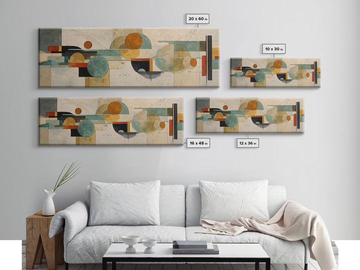 Statement Abstract with Bold Layered Brushwork Canvas Print, Wall Art, Abstract Wall Art, Living Room Decor, Abstract Art, WAL-3x1-41