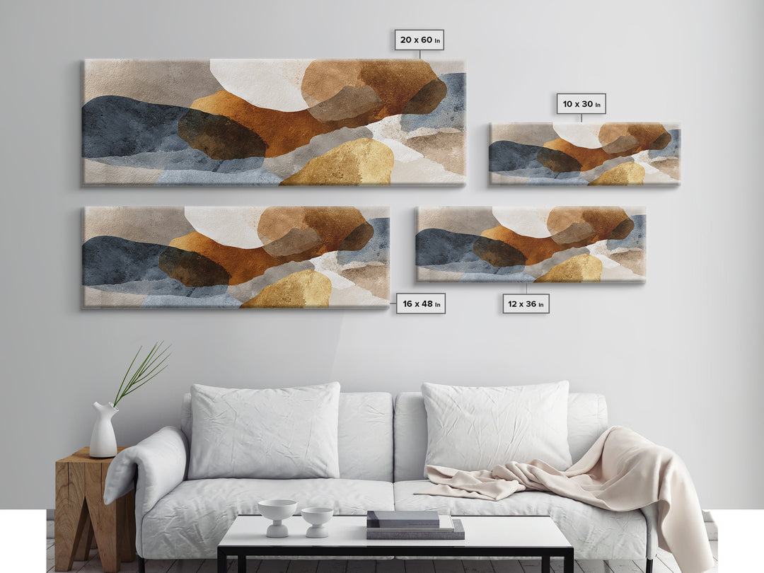 Luxury Neutral Plaster Texture Abstract Framed Canvas Print, Wall Art, Statement Artwork, Living Room Decor, Abstract Art, WAL-3x1-7