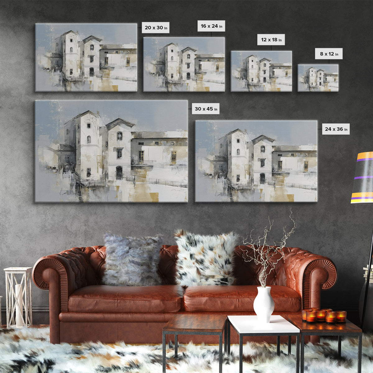 Black and White Architectural Study Canvas Print, Wall Art, Canvas Wall Art, Living Room Decor, Fine Art, Statement Artwork, WAL-3x2-12