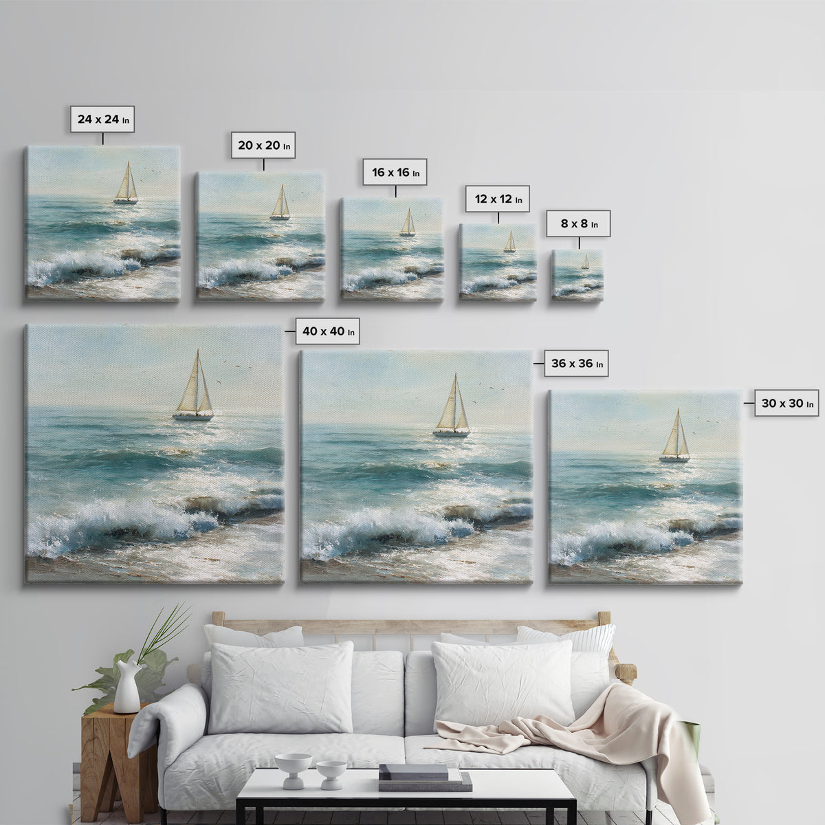 Honeymoon Coastal Sunset Framed Canvas Print, Wedding Art, Custom Wedding, Living Room Decor, Fine Art, Romance, Boho Decor, WED-1x1-65