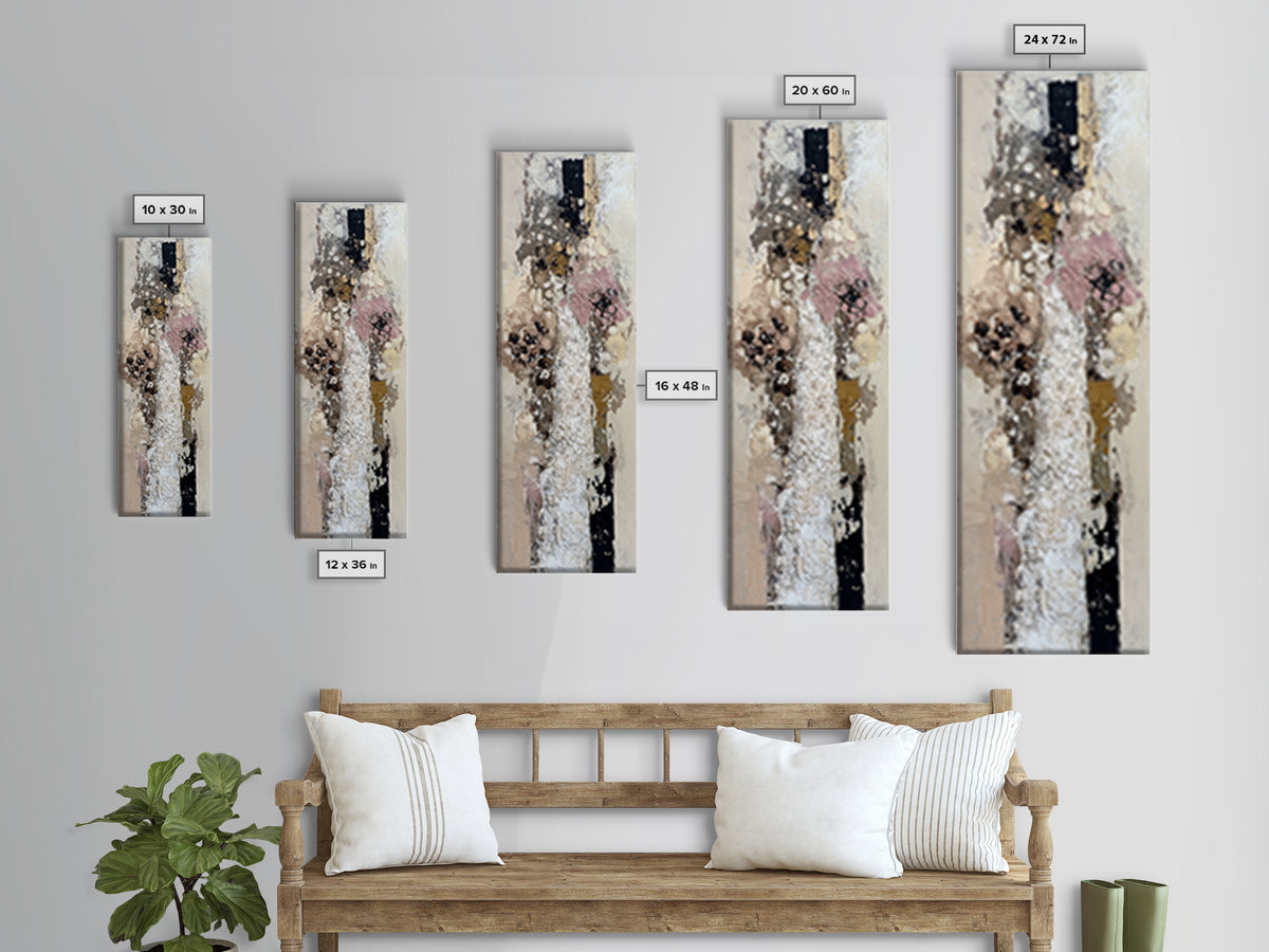 Bridal Veil Texture Abstract Canvas Print, Wedding Art, Living Room Decor, Abstract Art, Romance, Printable Art, WED-1x3-43