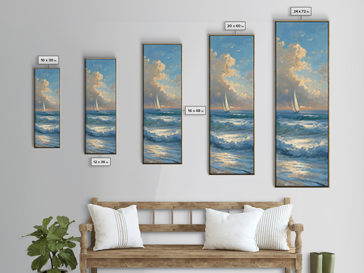 Honeymoon Coastal Sunset Canvas Print, Wedding Art, Unique Wedding Gift, Living Room Decor, Fine Art, Romance, Wall Decor, WED-1x3-5