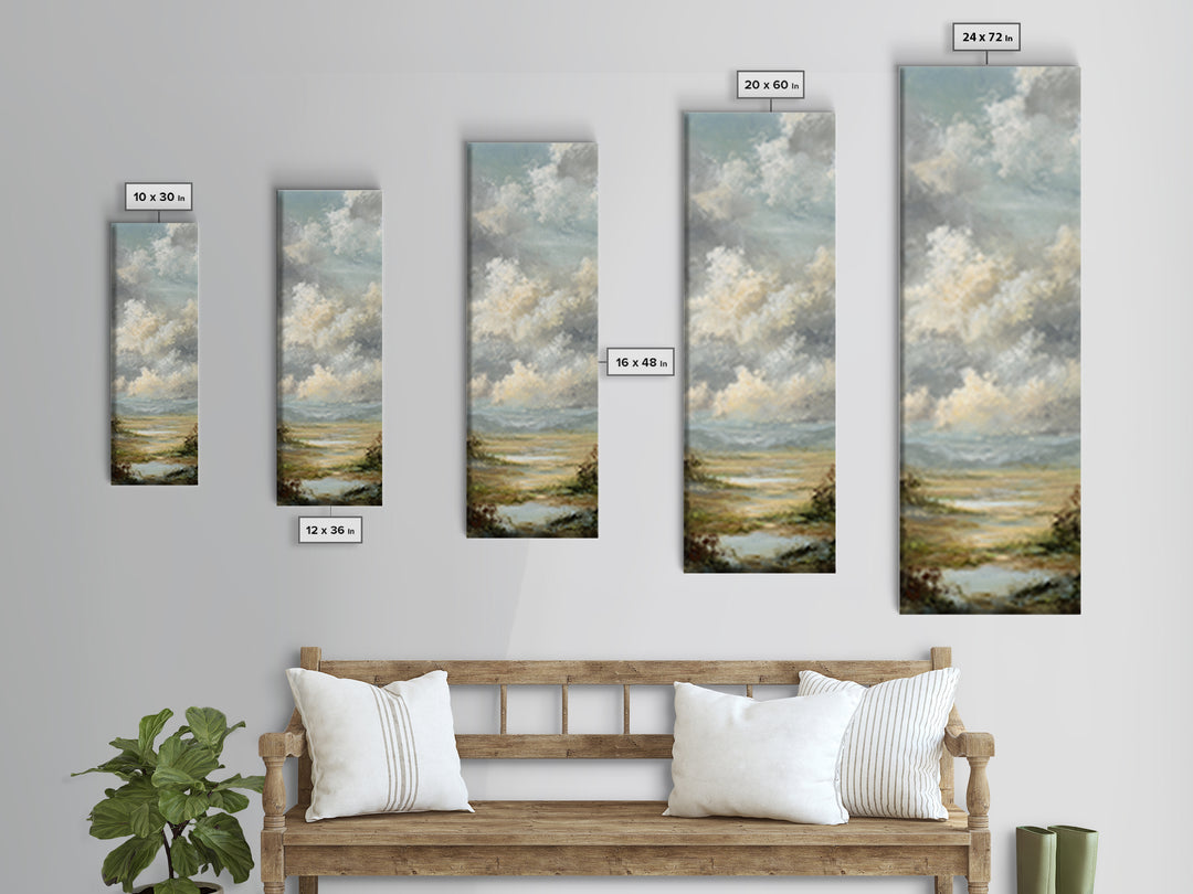 Blush Cloudscape with Dreamy Atmosphere Canvas Print, Wedding Art, Art Print, Living Room Decor, Abstract Art, Romance, WED-1x3-51