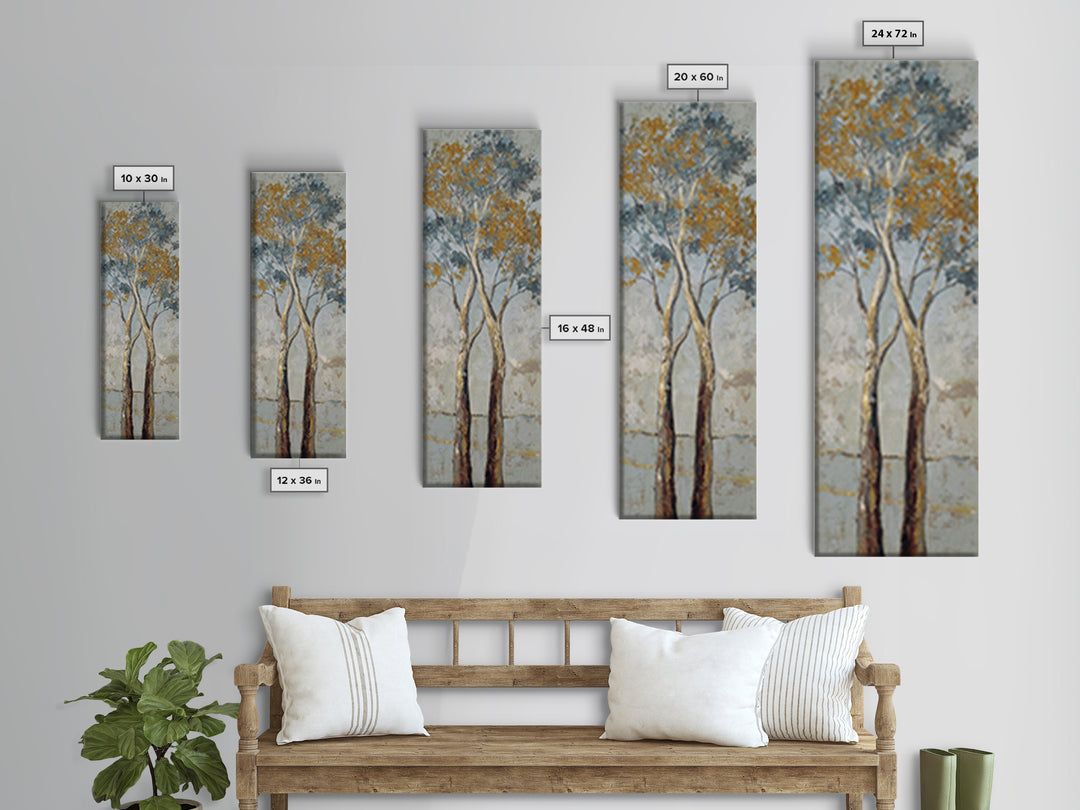 Two Intertwined Trees as Symbolic Artwork Canvas Print, Wedding Art, Wedding, Living Room Decor, Romance, Wedding Guestbook, WED-1x3-59