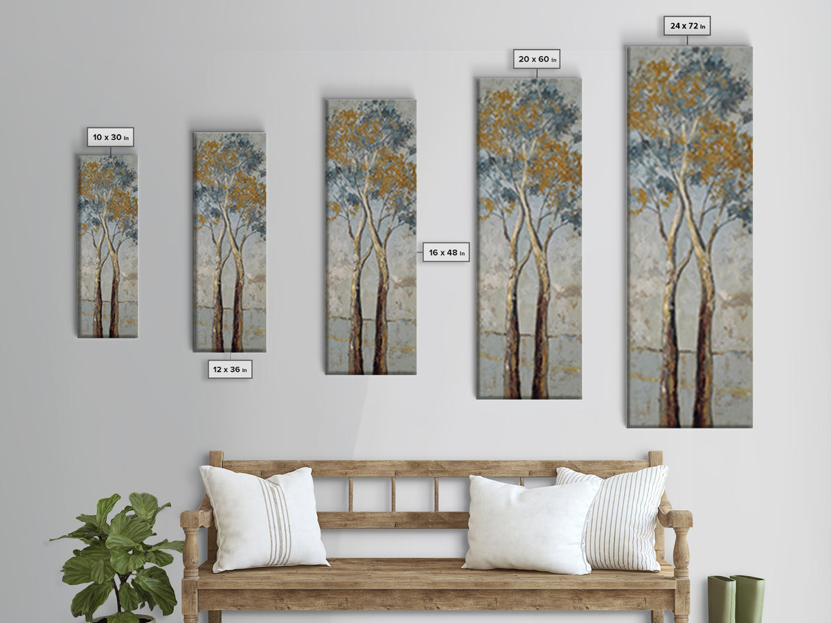 Two Intertwined Trees as Symbolic Artwork Canvas Print, Wedding Art, Wedding, Living Room Decor, Romance, Wedding Guestbook, WED-1x3-59