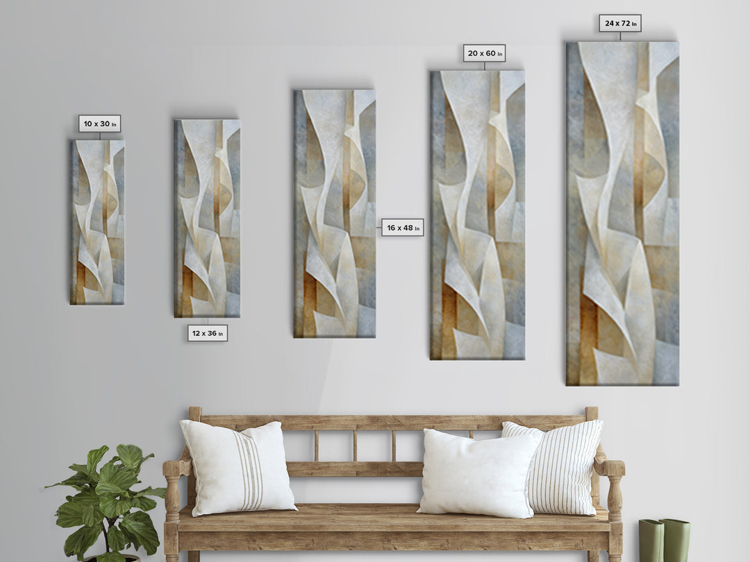 Bridal Veil Texture Abstract Canvas Print, Wedding Art, Framed Art, Living Room Decor, Abstract Art, Romance, Bride and Groom, WED-1x3-67