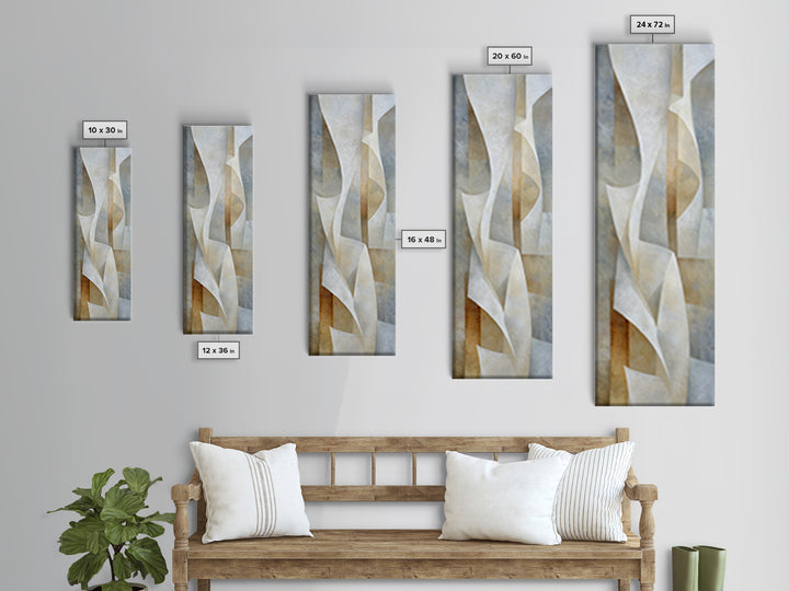 Bridal Veil Texture Abstract Canvas Print, Wedding Art, Framed Art, Living Room Decor, Abstract Art, Romance, Bride and Groom, WED-1x3-67