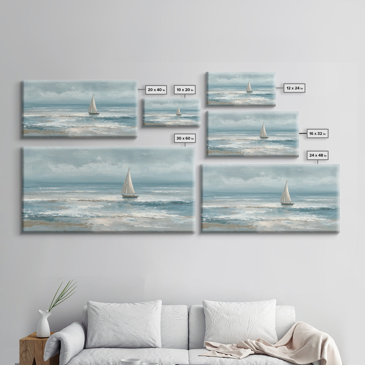 Honeymoon Coastal Sunset Framed Canvas Print, Wedding Art, Statement Artwork, Living Room Decor, Romance, Custom Portrait, WED-2x1-37