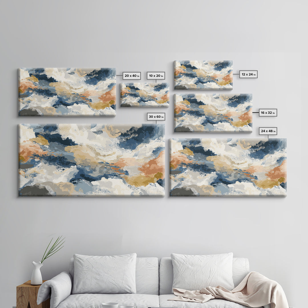 Lace Pattern Ivory Abstraction Canvas Print, Wedding Art, Custom Wedding Gift, Living Room Decor, Abstract Art, Romance, WED-2x1-63
