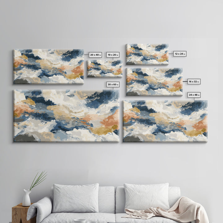 Lace Pattern Ivory Abstraction Canvas Print, Wedding Art, Custom Wedding Gift, Living Room Decor, Abstract Art, Romance, WED-2x1-63