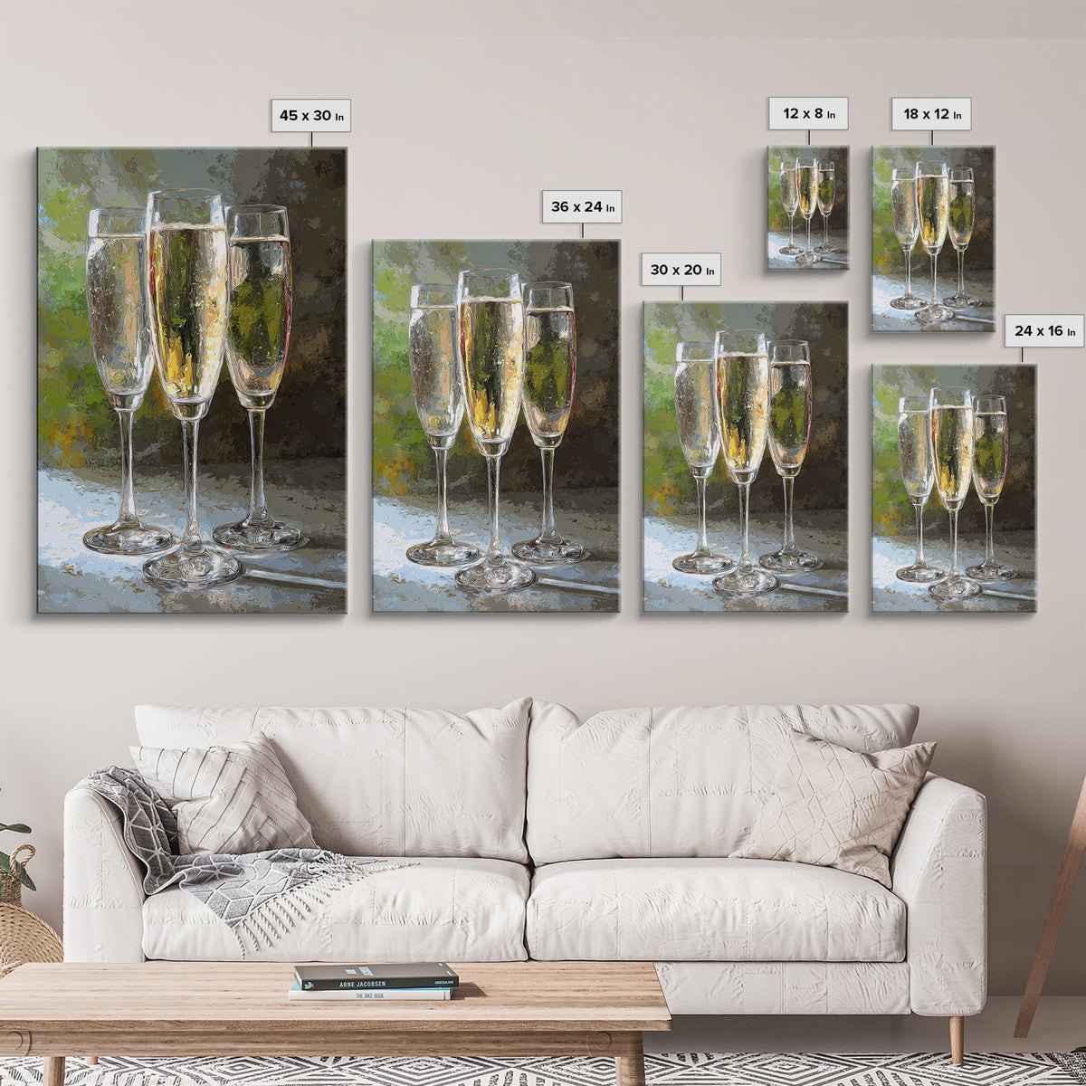 Champagne Glasses with Delicate Sparkle Framed Canvas Print, Wedding Art, Luxury Decor, Living Room Decor, Fine Art, Romance, WED-2x3-38