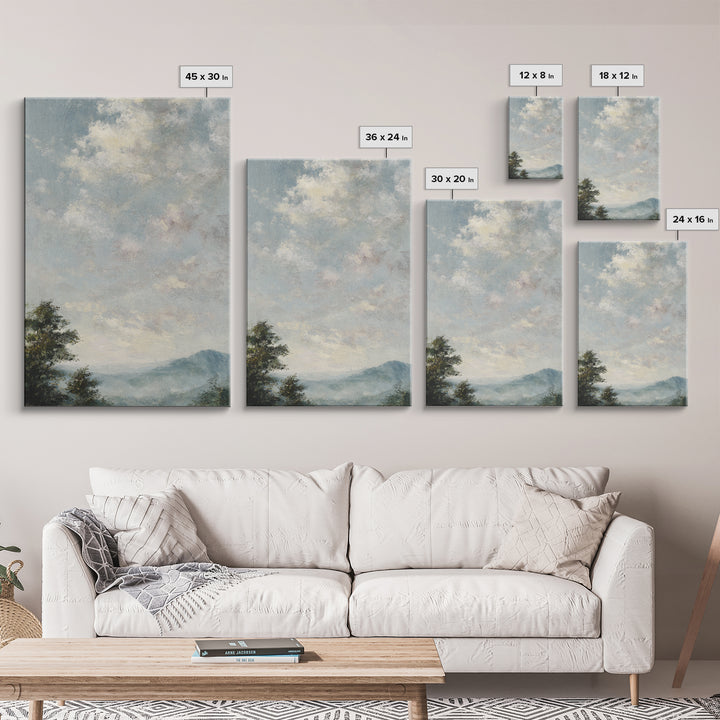 Blush Cloudscape with Dreamy Atmosphere Framed Canvas Print, Wedding Art, Neutral Decor, Living Room Decor, Abstract Art, WED-2x3-47
