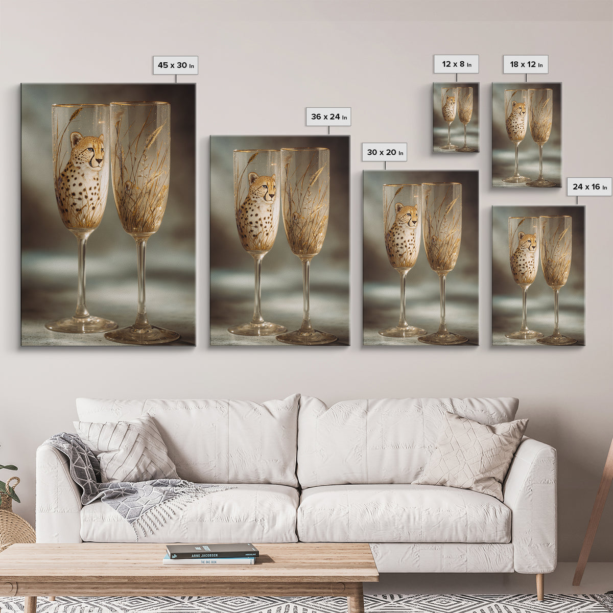 Champagne Glasses with Delicate Sparkle Canvas Print, Wedding Art, Art, Living Room Decor, Abstract Art, Romance, WED-2x3-62