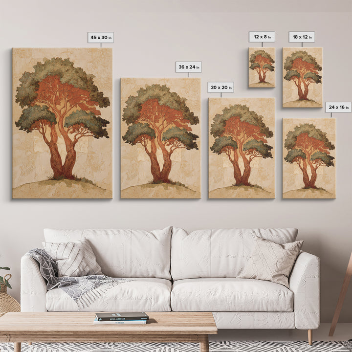Two Intertwined Trees as Symbolic Artwork Canvas Print, Wedding Art, Custom Wedding Gift, Living Room Decor, Fine Art, Romance, WED-2x3-7