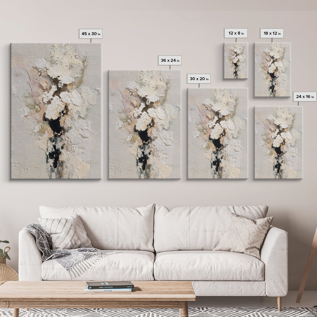 Bridal Veil Texture Abstract Framed Canvas Print, Wedding Art, Custom Portrait, Living Room Decor, Fine Art, Romance, WED-2x3-87
