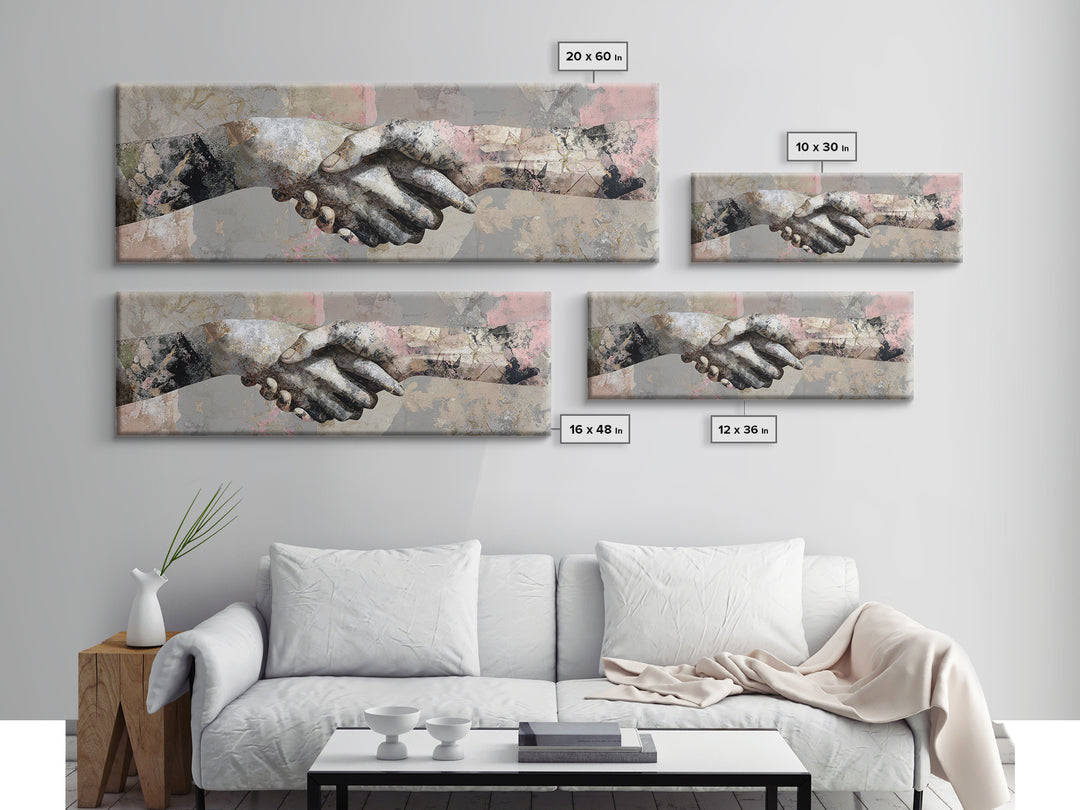 Hands Nearly Touching Canvas Print, Wedding Art, Art, Living Room Decor, Abstract Art, Romance, Custom Wedding Gift, WED-3x1-80
