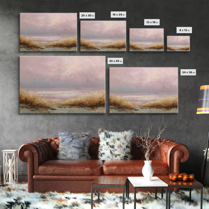 Blush Cloudscape with Dreamy Atmosphere Canvas Print, Wedding Art, Wedding Poster, Living Room Decor, Watercolor Art, Romance, WED-3x2-67