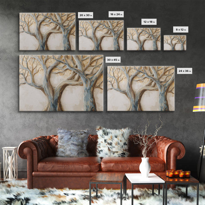 Two Intertwined Trees as Symbolic Artwork Canvas Print, Wedding Art, Custom Wedding, Living Room Decor, Fine Art, Romance, WED-3x2-75