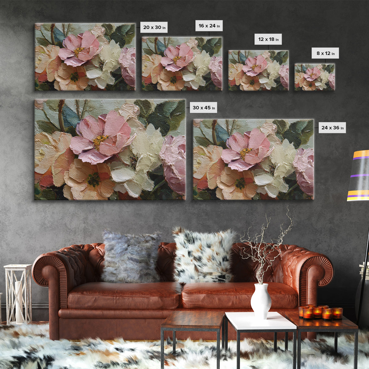 Classic Church Bells and Flowers Without Interior Canvas Print, Wedding Art, Wedding Table Decor, Living Room Decor, Romance, WED-3x2-94