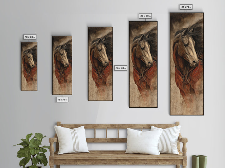 Cowboy Campfire under Starry Sky Canvas Print, Western Art, Western Wall Decor, Southwestern Decor, Fine Art, Frontier, WES-1x3-26