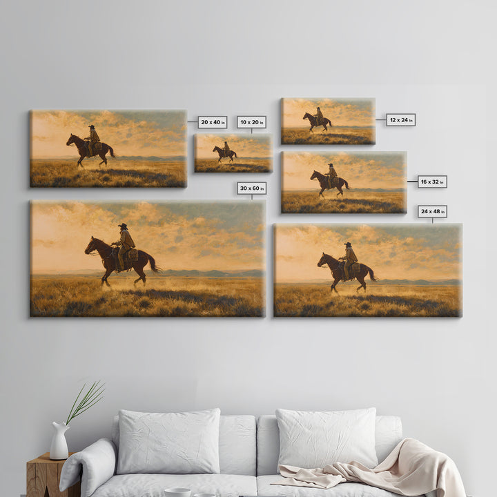 Train Crossing Western Plains Framed Canvas Print, Western Art, Original Art, Southwestern Decor, Fine Art, Frontier, WES-2x1-43