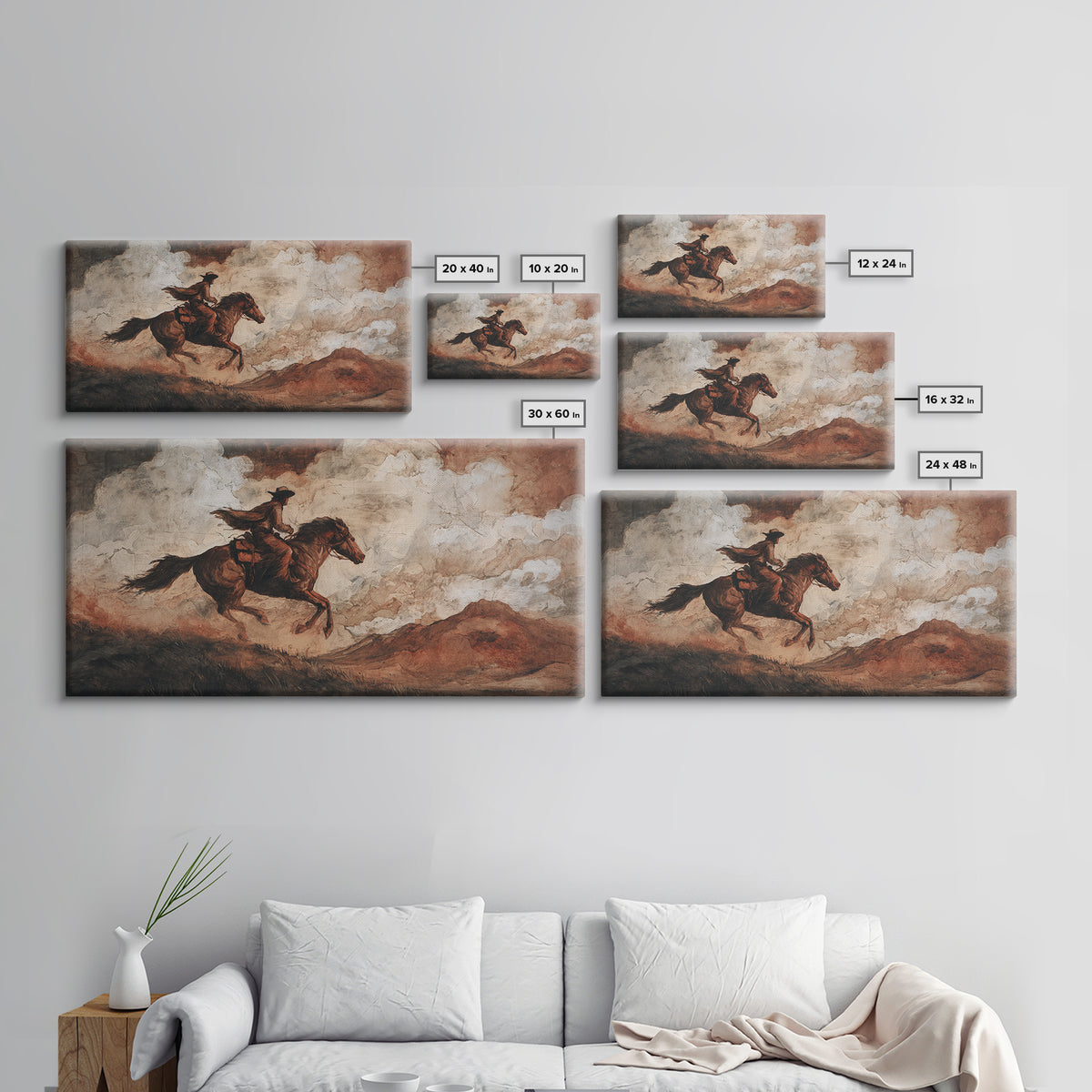 Eagle Flying Above Mountain Ridge Canvas Print, Western Art, Printable Art, Southwestern Decor, Frontier, Western Home Decor, WES-2x1-57
