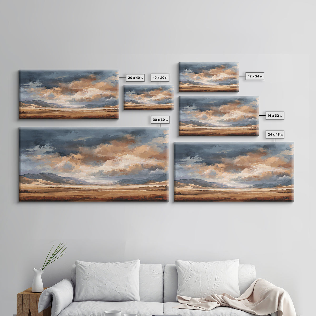 Wagon Wheel and Desert Sunset Framed Canvas Print, Western Art, Minimalist Wall Art, Southwestern Decor, Fine Art, Frontier, WES-2x1-88