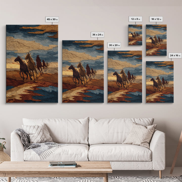 Southwestern Blanket Pattern Framed Canvas Print, Western Art, Digital Download Art, Southwestern Decor, Fine Art, Frontier, WES-2x3-97