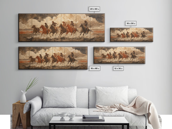 Sun Bleached Ranch Gate Framed Canvas Print, Western Art, Western Wall Art, Southwestern Decor, Watercolor Art, Frontier, WES-3x1-79