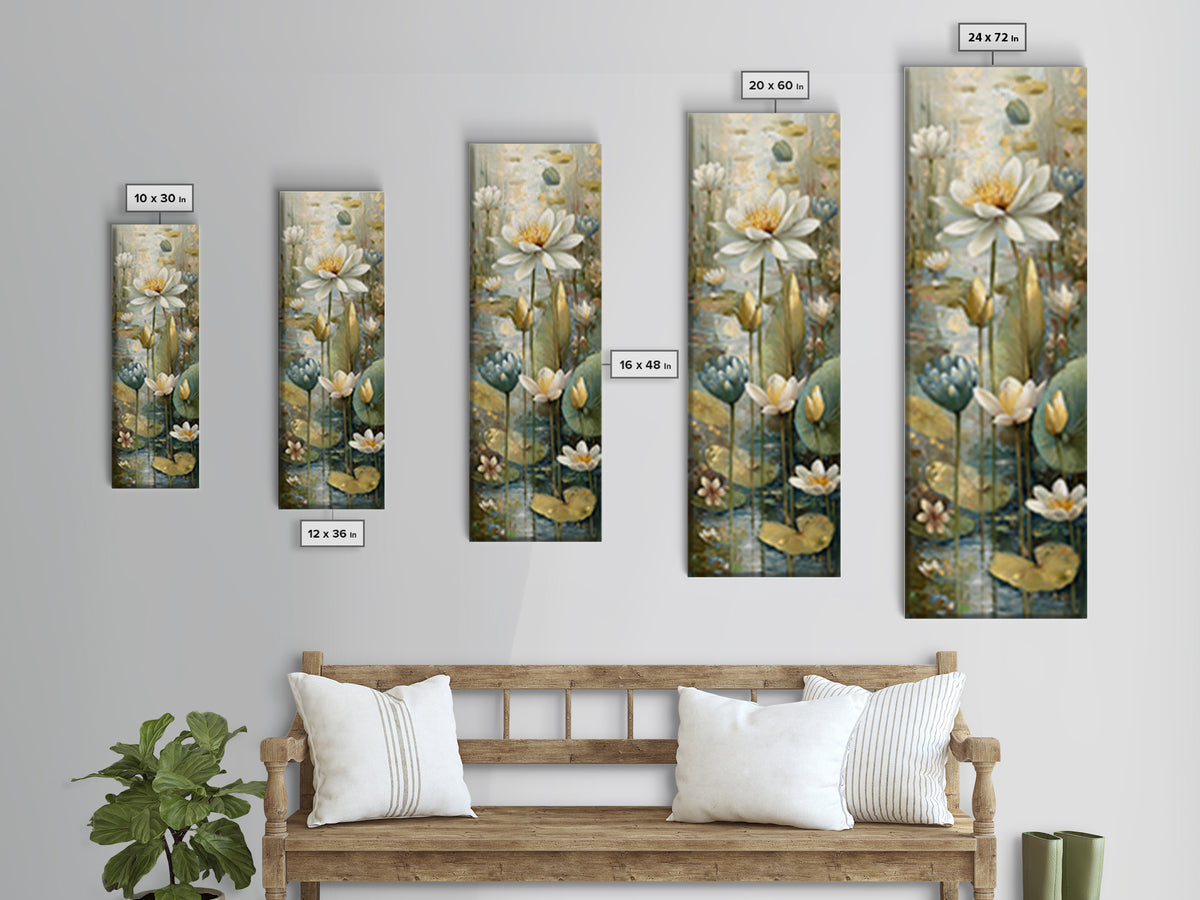 Frog Prince on a Lily Pad Canvas Print, Whimsical Art, Oil Painting, Living Room Decor, Fine Art, Wonder, Dark Academia Decor, WHI-1x3-44