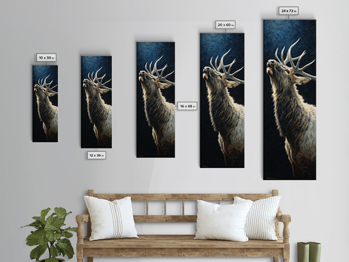 Bear Painting Stars Onto the Night Sky Canvas Print, Whimsical Art, Pet Portrait, Living Room Decor, Fine Art, Wonder, WHI-1x3-93
