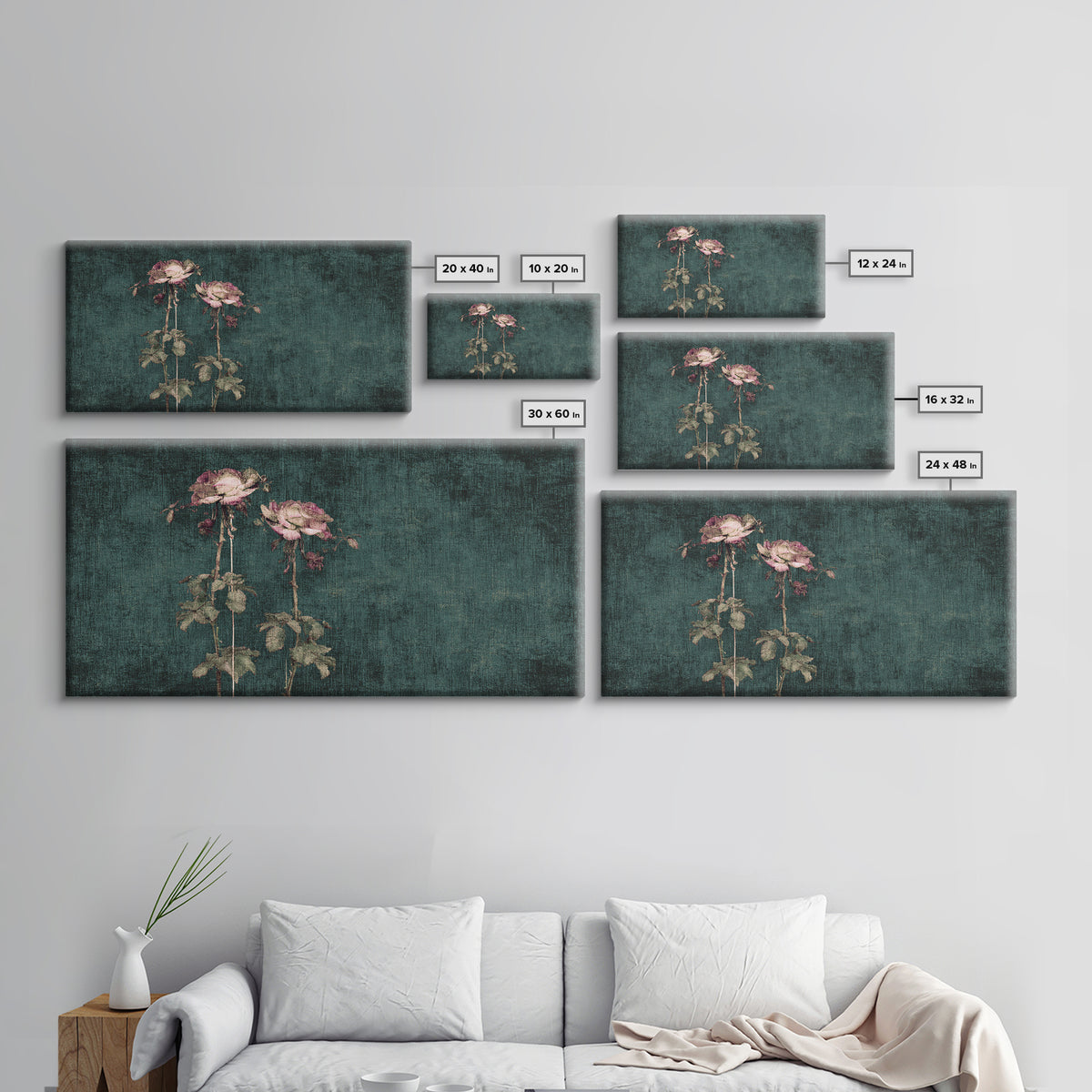 Robot Watering a Single Flower Canvas Print, Whimsical Art, Pet Portrait, Living Room Decor, Wonder, Abstract Wall Art, WHI-2x1-41